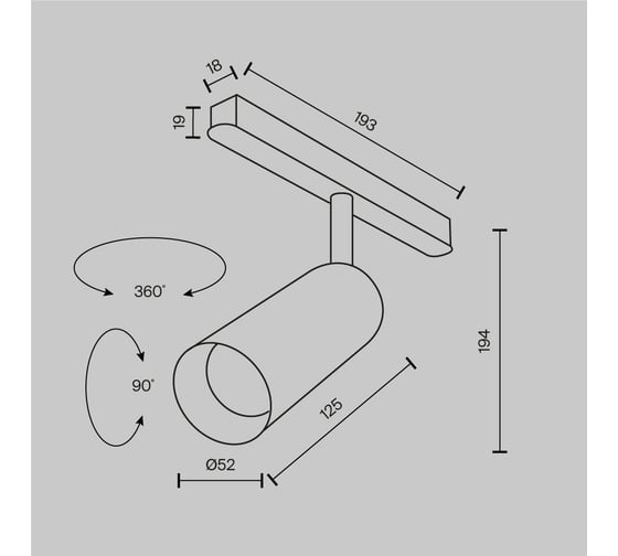 Трековый светильник MAYTONI Focus Led Exility 3000-6000K 12Вт 36 Dim Smart TR032-4-12W3K-M-DS-BW