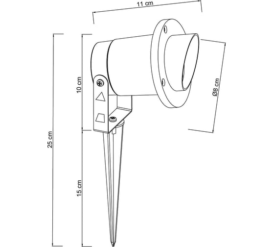 Грунтовый светильник ARTE LAMP ELSIE A1522IN-1BK