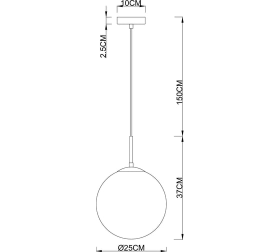 Подвесной светильник ARTE LAMP VOLARE A1561SP-1BK