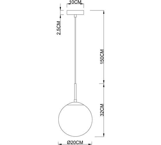 Подвесной светильник ARTE LAMP VOLARE A1563SP-1BK