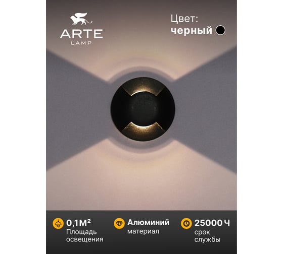 Тротуарный светильник ARTE LAMP PIAZZA A3221IN-2BK
