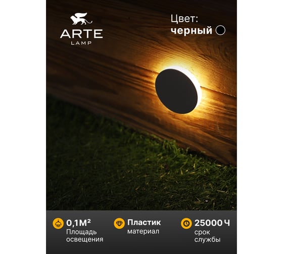 Тротуарный светильник ARTE LAMP PIAZZA A3601IN-1BK