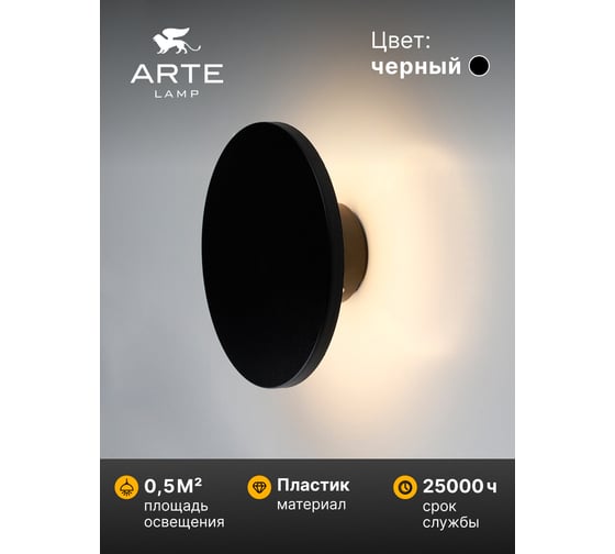 Фасадный светильник ARTE LAMP NIMBO A4506AL-1BK