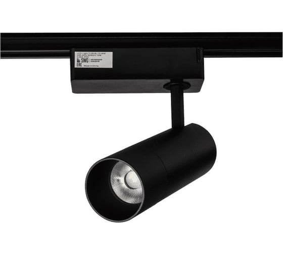Спот SWG для трековых систем черный 10W 3000K TL28-BL-10-WW 00-00005725