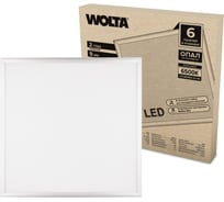Светодиодная ультратонкая панель Wolta 40Вт, 6500К Холодный белый свет, Белая рамка, (без драйвера LD-40) LPC40W60-02-06
