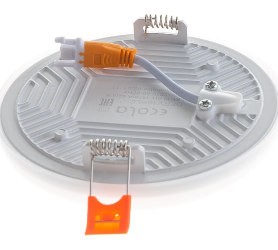 Встраиваемый светильник Ecola LED downlight Круглый безрам даунлайт с драйвером 18W 220V 4200K 120x30 DFRV18ELC