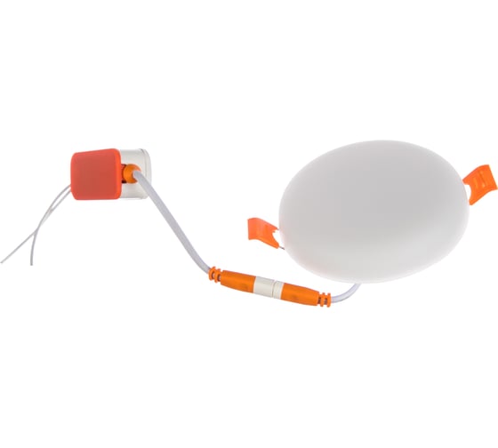 Встраиваемый светильник Ecola LED downlight Круглый безрамочный даунлайт с драйвером 9W 220V 4200K 90x30 DFRV90ELC