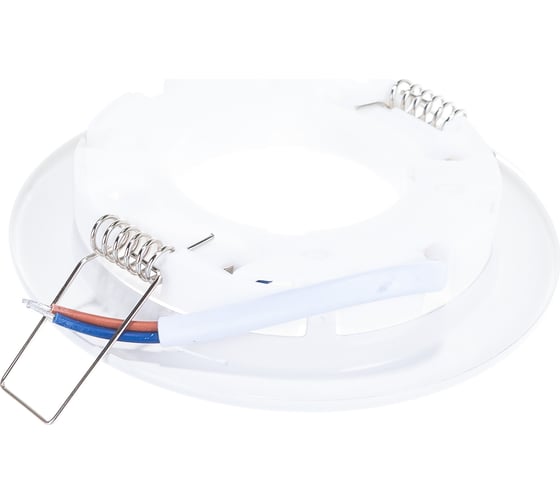Встраиваемый металлический светильник Ecola Light GX53-H6 плоский белый 101x16 TW5325ECB