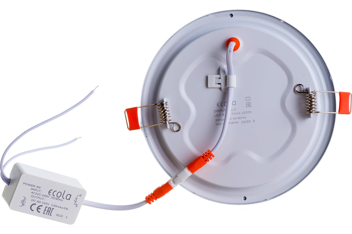 Встраиваемый светильник Ecola LED downlight Круглый даунлайт с ...