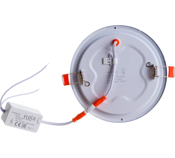 Встраиваемый светильник Ecola LED downlight Круглый даунлайт с драйвером 9W 220V 4200K 145x20 DRRV90ELC