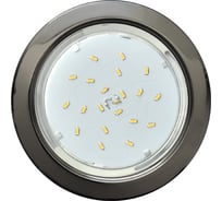 Встраиваемый светильник Ecola GX53 H4 без рефл. Черный хром 38x106 /к+/ FB53H4ECB