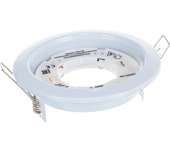 Светильник Ecola GX53 H4 без рефлектора /белый/ 38x106 /к+/ FW53H4ECB