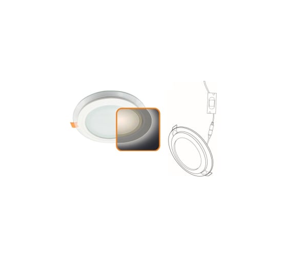 Накладной светильник Ecola LED downlight Круглый даунлайт с драйвером 24W 220V 6500K 300x32 DRSD24ELC