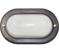 Светильник настенно-потолочный ЭЛЕТЕХ Самарканд 1401 Овал малый НПП 03-60-021 IP 65 матовый /корпус дер. венге [ИМ] 1005501088