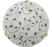 Светильник настенно-потолочный ЭЛЕТЕХ Цветок 33 300 НПБ 01-2x60-139 М16 матовый белый декор /кл.золото ИУ [es] 1005205958