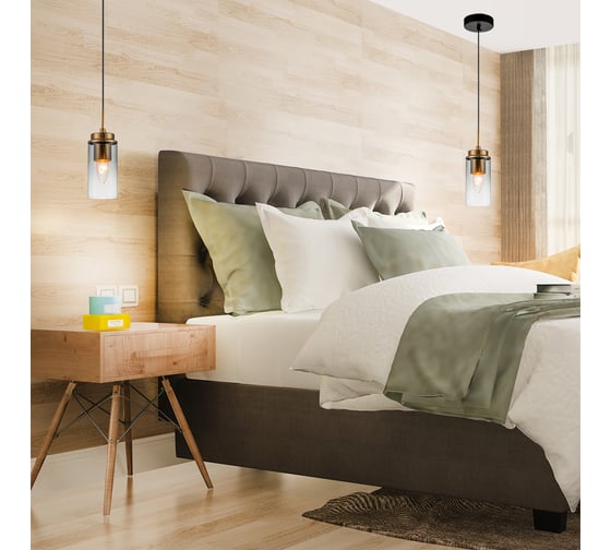 Подвесной светильник ESCADA E14*40W Black/Brass 2118/1S