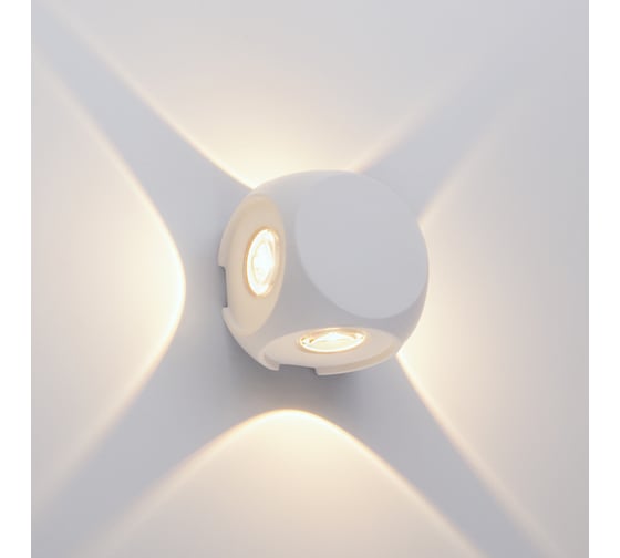 Уличный настенный светодиодный светильник Elektrostandard 1504 TECHNO LED CUBE белый a047185