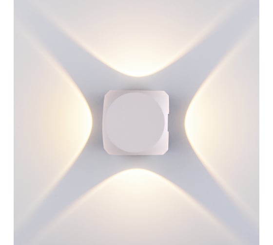 Уличный настенный светодиодный светильник Elektrostandard 1504 TECHNO LED CUBE белый a047185
