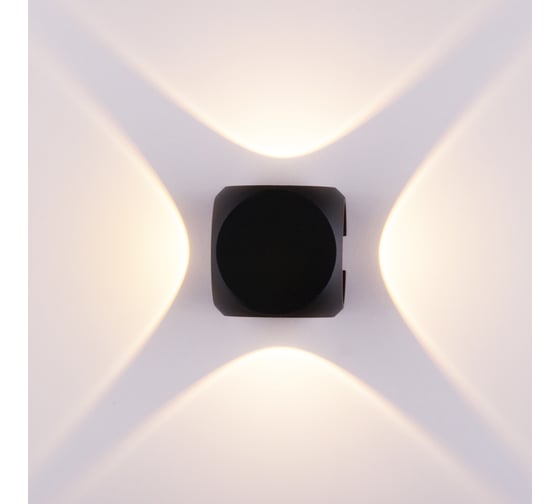 Уличный настенный светодиодный светильник Elektrostandard 1504 TECHNO LED CUBE черный a047186
