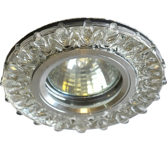 Встраиваемый светильник IMEX MR16+LED 3W 4000K ПОЛИКРИСТАЛЛ, AL/CLEAR IL.0027.1503