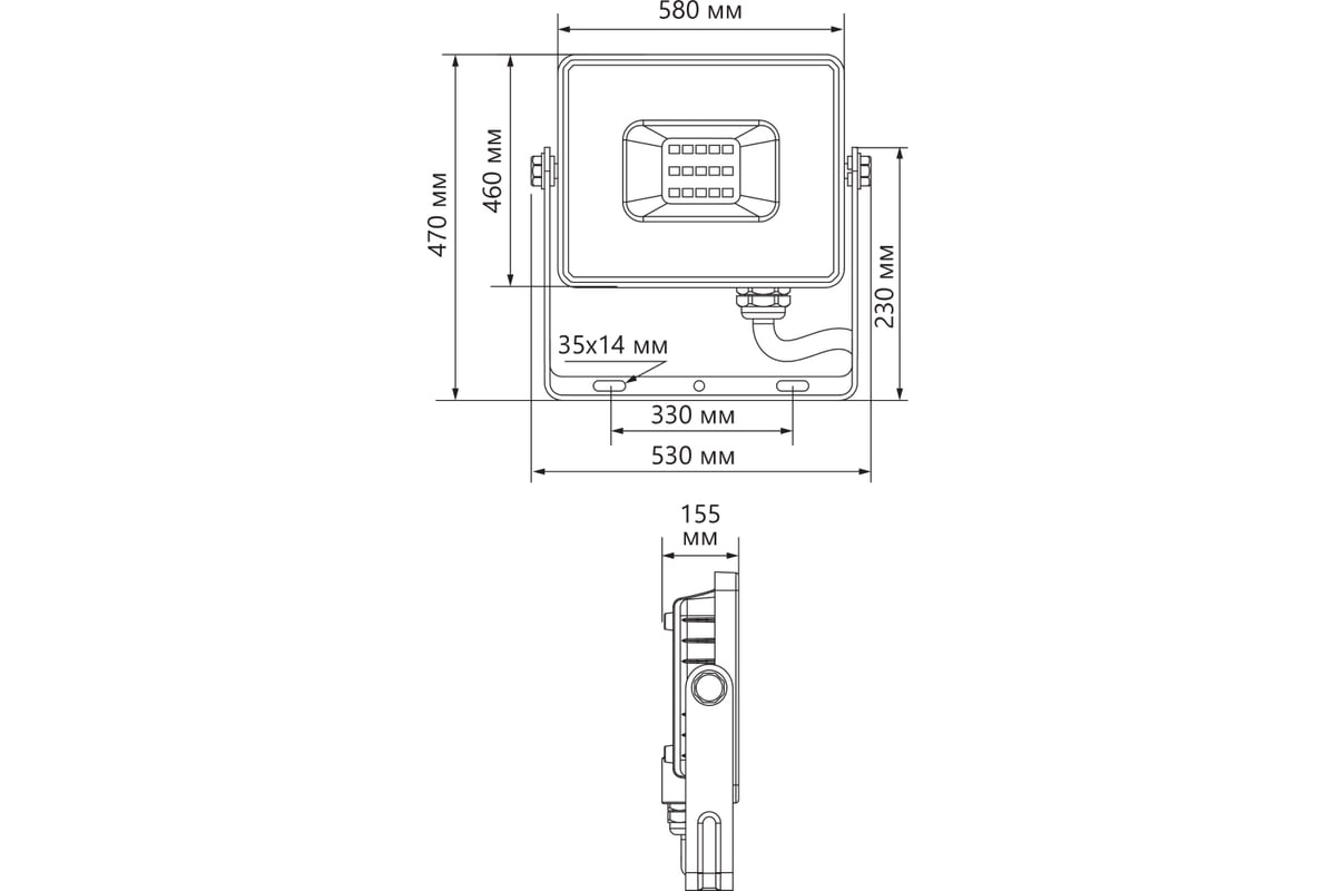 Светодиодный прожектор FERON 2835 SMD 400W 6400K IP65 AC175-265V/50Hz,  черный, LL-927 41156 - выгодная цена, отзывы, характеристики, 1 видео, фото  - купить в Москве и РФ