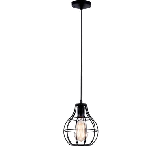 Подвесная люстра IMEX лофт 1х60Вт E27 MD.1705-1-P BK 1