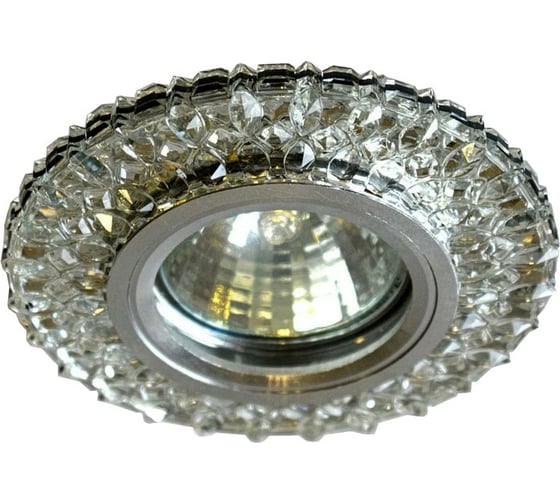 Встраиваемый светильник IMEX MR16+LED 3W 4000K ПОЛИКРИСТАЛЛ, AL/CLEAR IL.0027.1403 1