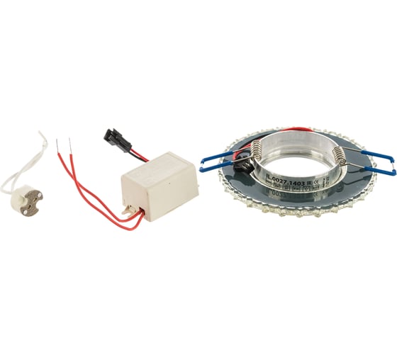Встраиваемый светильник IMEX MR16+LED 3W 4000K ПОЛИКРИСТАЛЛ, AL/CLEAR IL.0027.1403