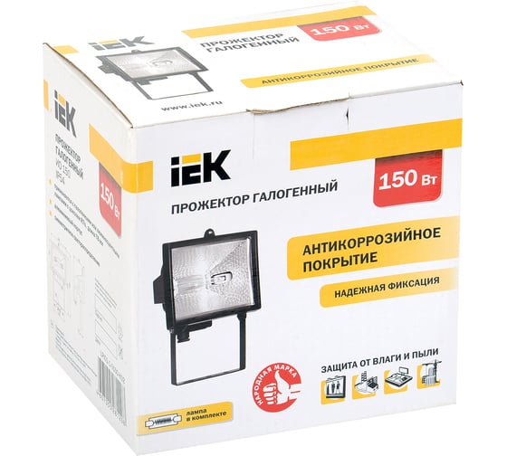 Прожектор IEK, FLИО, 150, IP54, ИЭК, черный LPI01-1-0150-K02