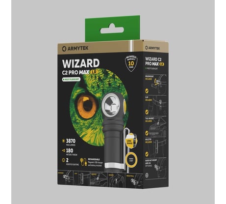 Фонарь Armytek Wizard C2 Pro Max LR Теплый F06702W