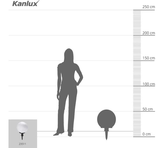 Садовый светильник KANLUX IDAVA шар 35 23511