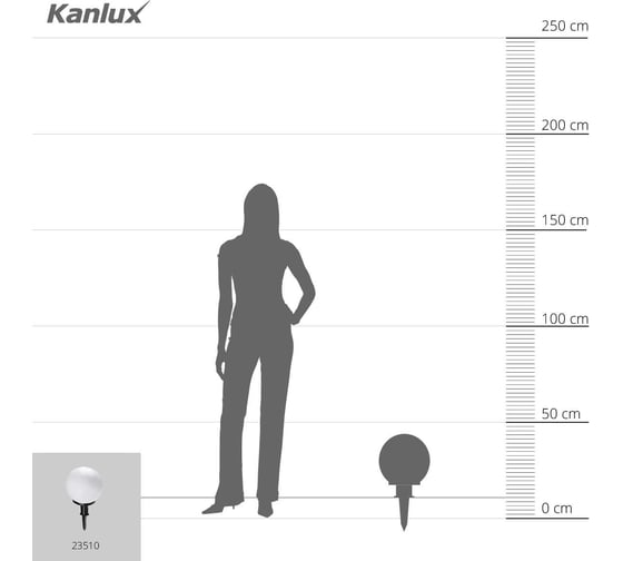Садовый светильник KANLUX IDAVA шар 25 23510