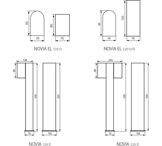 Парковый светильник KANLUX NOVIA 120 D 25661