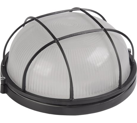 Светильник IEK НПП/НПБ, 1102, круг, с решеткой, 100Вт, IP54, ИЭК, черный LNPP0-1102-1-100-K02