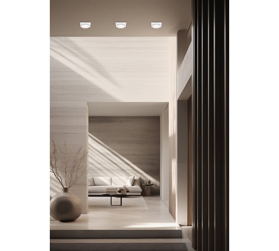 Встраиваемый cветильник Wolta Luce, корпус под лампу GX53, макс.мощность 20Вт, 105×105×35 мм, монтажное отверстие 90 мм, квадратный Белый WDL-GX53/06W-S