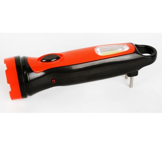 Фонарь аккумуляторный Ultraflash DEMMAX LED56296 (220В, черн. /оранж., 1+COB LED, 2 режима, SLA, пластик, коробка) 15026