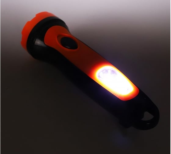 Фонарь аккумуляторный Ultraflash DEMMAX LED56296 (220В, черн. /оранж., 1+COB LED, 2 режима, SLA, пластик, коробка) 15026