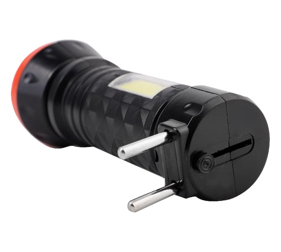Фонарь аккумуляторный Ultraflash LED51572 (220В, черн. /оранж., 1+COB LED, 2 режима, SLA, пластик, блистер) 14992