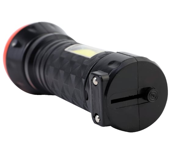 Фонарь аккумуляторный Ultraflash LED51572 (220В, черн. /оранж., 1+COB LED, 2 режима, SLA, пластик, блистер) 14992