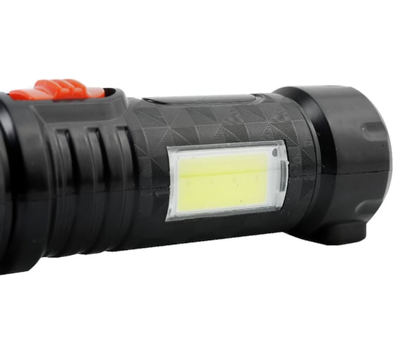 Фонарь аккумуляторный Ultraflash LED51572 (220В, черн. /оранж., 1+COB LED, 2 режима, SLA, пластик, блистер) 14992
