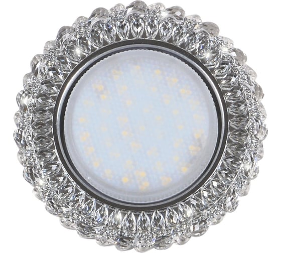 Встраиваемый светильник IMEX GX53+LED 4W 4000K, ПОЛИКРИСТАЛЛ CH/CLEAR IL.0028.1503