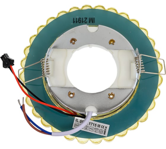 Встраиваемый светильник IMEX GX53+LED 4W 4000K, ПОЛИКРИСТАЛЛ CH/CLEAR+WH IL.0028.1715