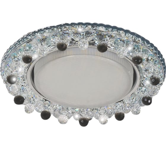 Встраиваемый светильник IMEX GX53+LED 4W 4000K, ПОЛИКРИСТАЛЛ CH/CLEAR+GRAY IL.0028.0922 1