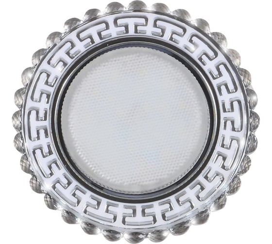 Встраиваемый светильник IMEX GX53+LED 4W 4000K, ПОЛИКРИСТАЛЛ CH/CLEAR+WH IL.0028.1915 1