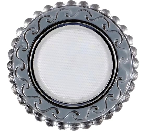 Встраиваемый светильник IMEX GX53+LED 4W 4000K, ПОЛИКРИСТАЛЛ CH/CLEAR+GRAY IL.0028.1722 1