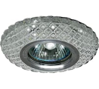 Встраиваемый светильник IMEX MR16+LED 3W 4000K ПОЛИКРИСТАЛЛ, AL/CLEAR IL.0027.0303