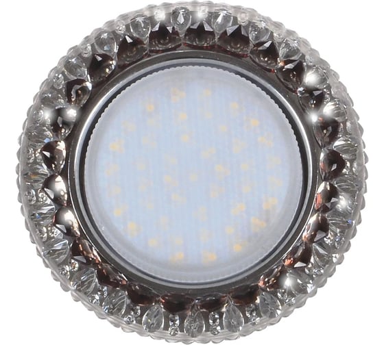встраиваемый светильник IMEX GX53+LED 4W 4000K, ПОЛИКРИСТАЛЛ CH/CLEAR+BK IL.0028.1618