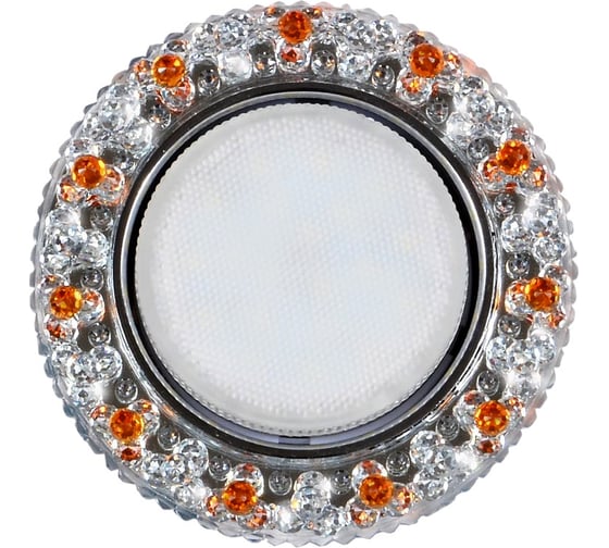 Встраиваемый светильник IMEX GX53+LED 4W 4000K, ПОЛИКРИСТАЛЛ CH/CLEAR+TEA IL.0028.0970