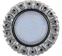 Встраиваемый светильник IMEX GX53+LED 4W 4000K, ПОЛИКРИСТАЛЛ CH/CLEAR+BK IL.0028.1318
