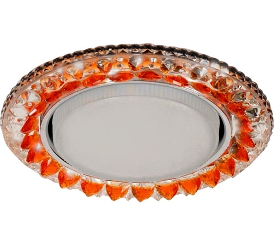 Встраиваемый светильник IMEX GX53+LED 4W 4000K, ПОЛИКРИСТАЛЛ CH/CLEAR+GD IL.0028.1670 1